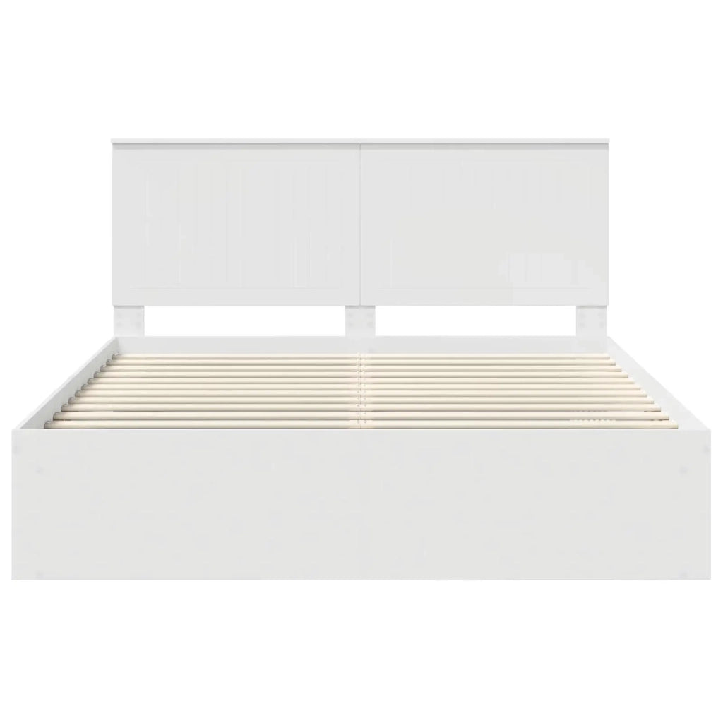 Struttura del letto Bianco 160 x 200 cm Pino massello 3410983