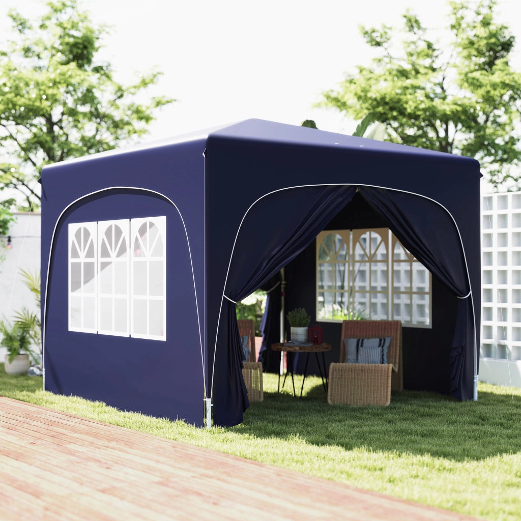 Gazebo da giardino pieghevole ¨C zephmum ¨C Grigio sabbia 3x3 m