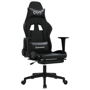 Sedia da Gaming | Sedia da e-sports con Poggiapiedi Nero in Similpelle