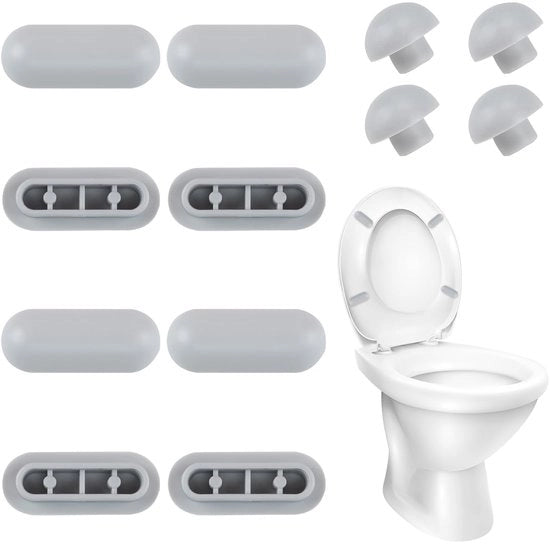 Dempanatore di sedile WC in plastica, stopper per coperchio WC, buffer per sedile WC, buffer in gomma per sedile WC, buffer in gomma per coperchio WC, per coperchio WC e sedile WC (6)