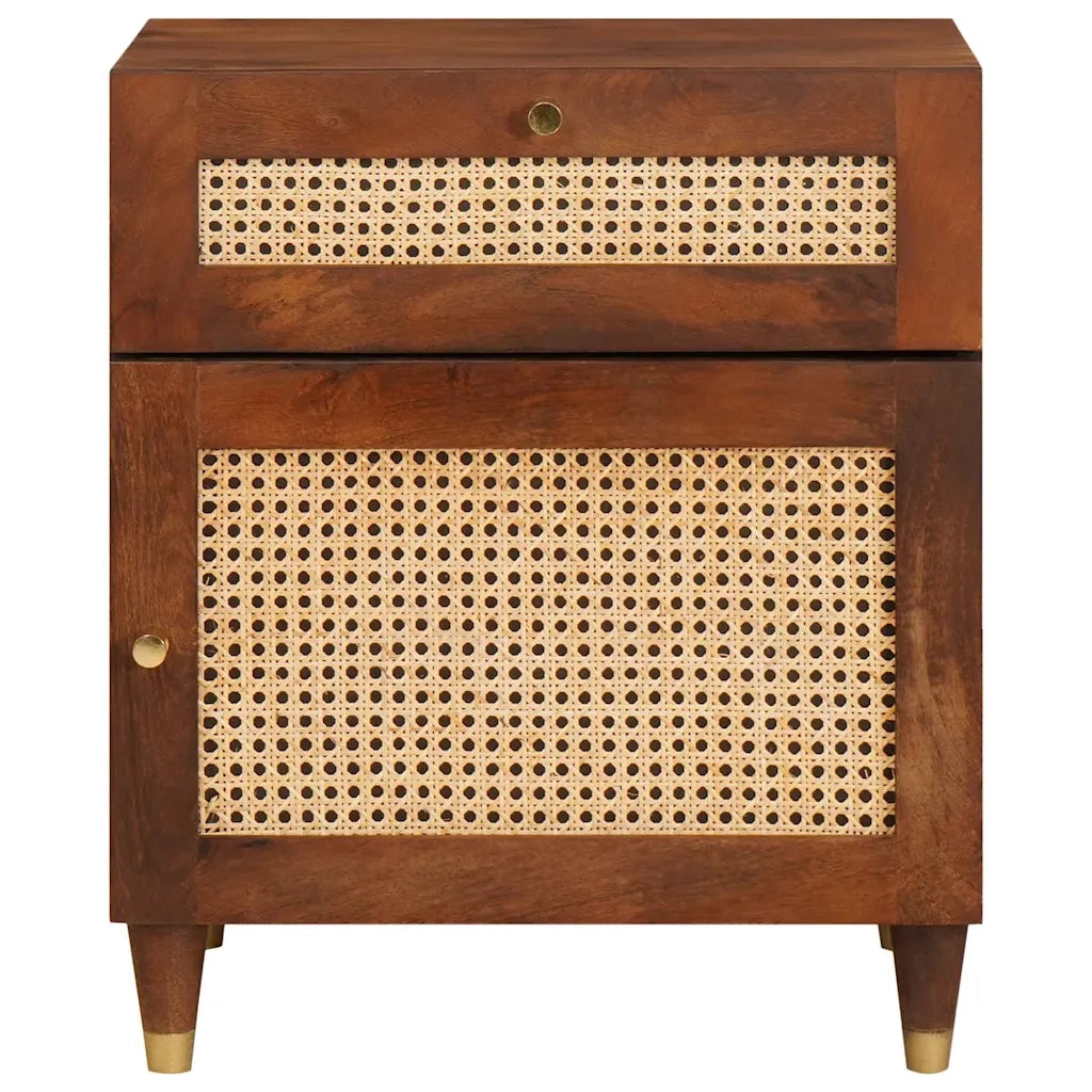Comodini | Armadio da Notte | Mobiletto da notte con cassetto 50 x 33 x 60 cm Legno di mango massello