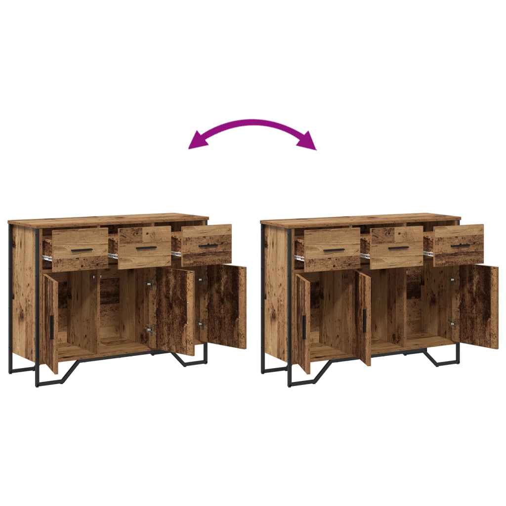 Credenza in legno antico rovere 97x32,5x74,5 cm Legno ingegnerizzato