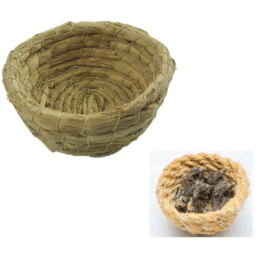 Trade Shop - Set 2 Pezzi Nidi Nido Cesto Cesta 10 Cm Uccelli Roditori Criceti Uccellini -