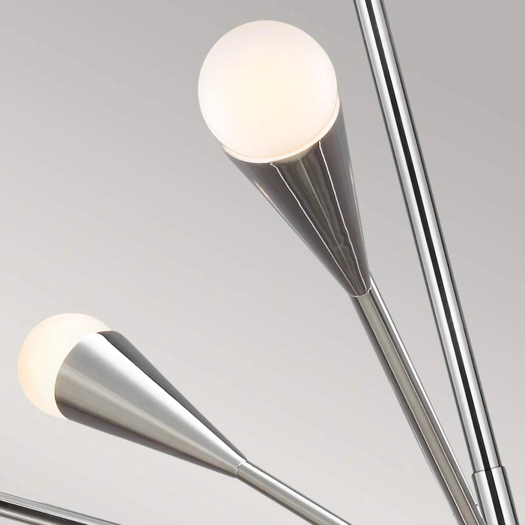 Lampadario moderno Jax nichel lucido 10xG9 LED Feiss