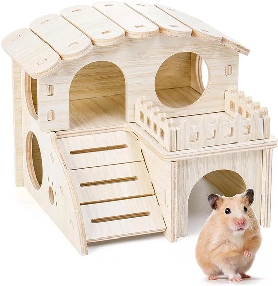 Abitazione per conigli con piattaforma di accesso accessori per conigli cavia chinchilla