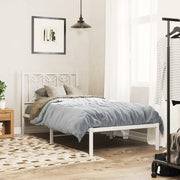 Giroletto senza Materasso con Testiera-Struttura Letto Metallo Bianco 75x190 cm 886402