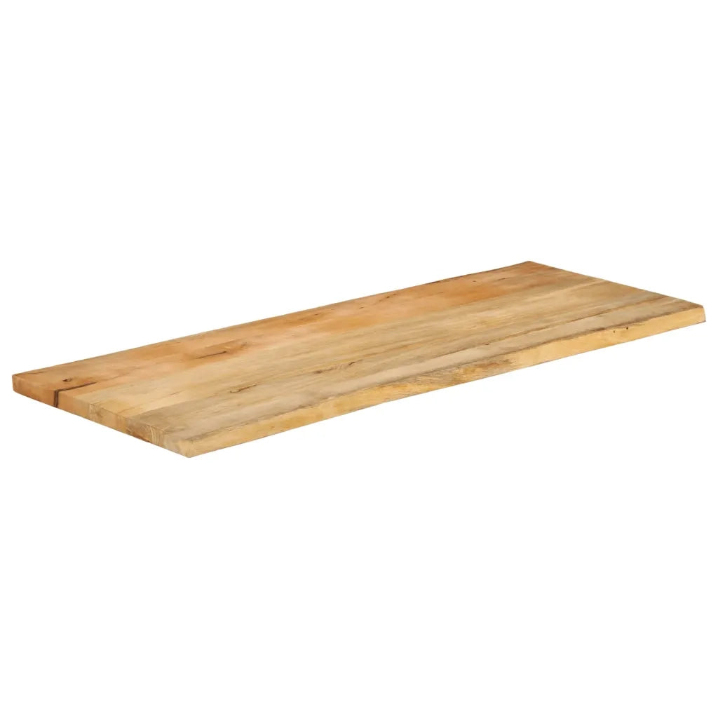 Piano Tavolo 140x60x3,8 cm Bordi Vivi in Legno Massello Mango 370745