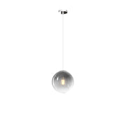 Sopsensione Moderna Big Eclipse Metallo Cromo Vetro Fumè 1 Luce E27 D20