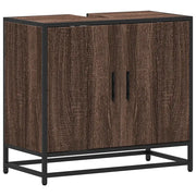 Mobile Lavabo | Armadio Lavabo Bagno Rovere Marrone 65x33x60cm Legno Multistrato