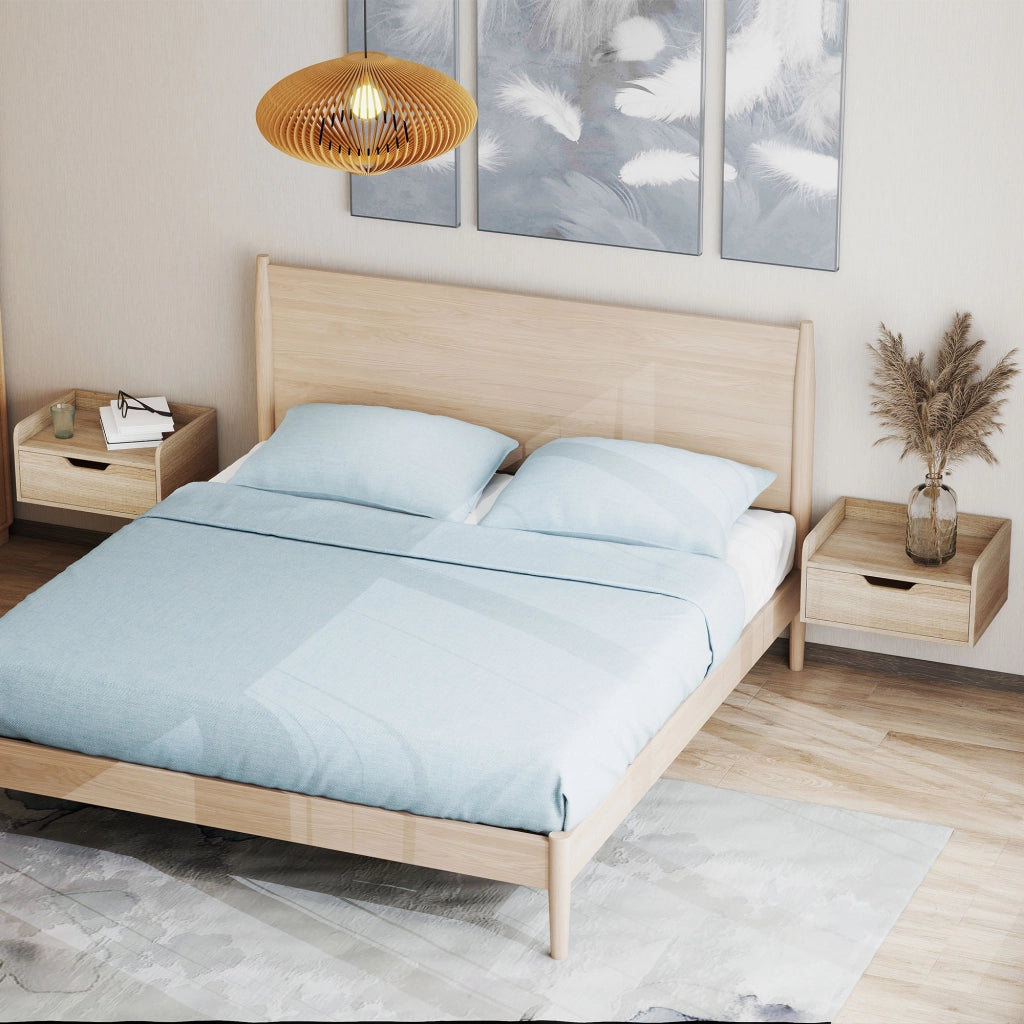 Comodino ¨C zephmum ¨C legno naturale 40x30x19,5cm
