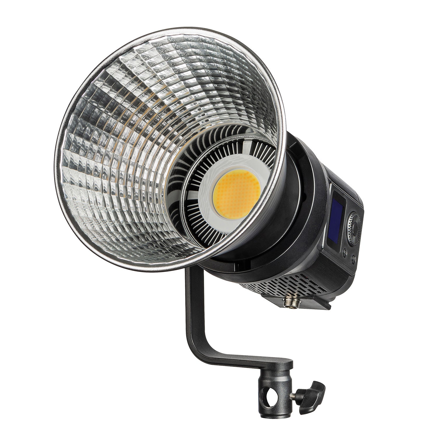 LED Niova Compact 120 W luce video bicolore, luce video con attacco Bowens, luce da studio con tecnologia COB LED, luminosità regolabile dal 10 al 100%.