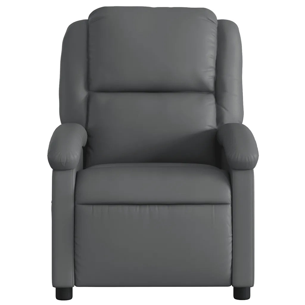 Divano Sedia-Poltrona reclinabile in Similpelle Grigia 361782