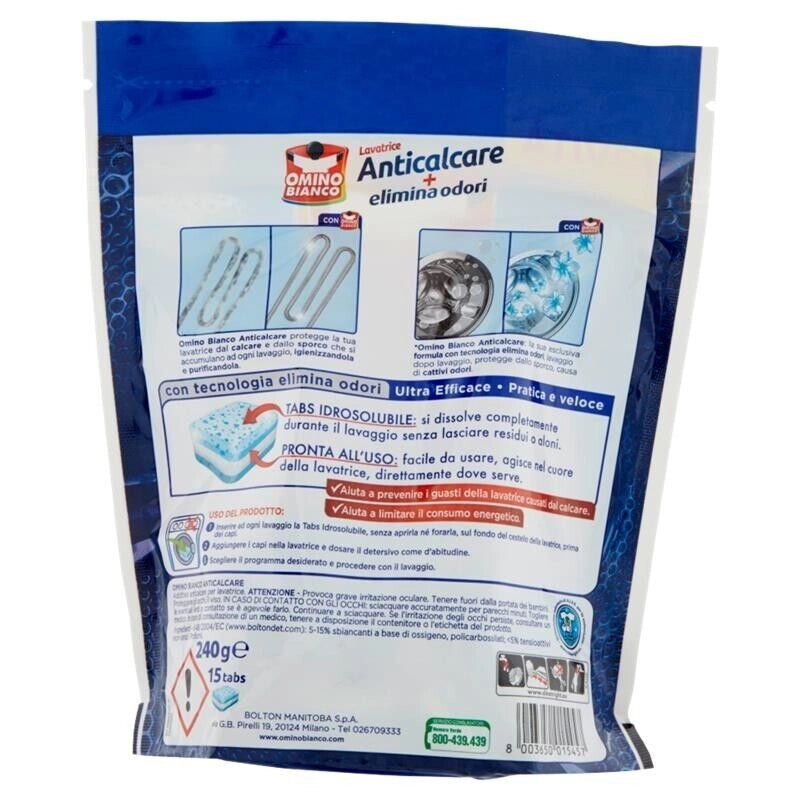 OMINO BIANCO LAVATRICE ANTICALCARE 15 TABS