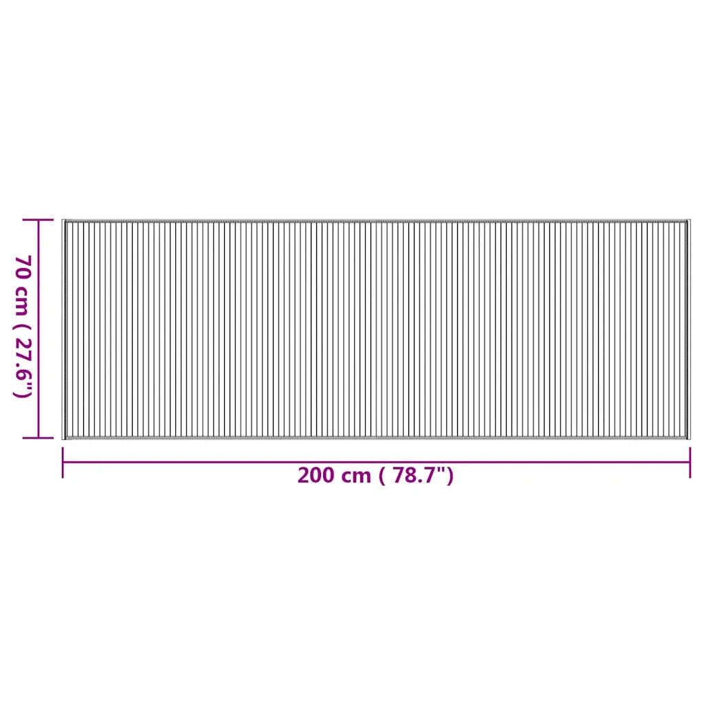 Tappeto Rettangolare Natura 70x200 cm in BambÃ¹