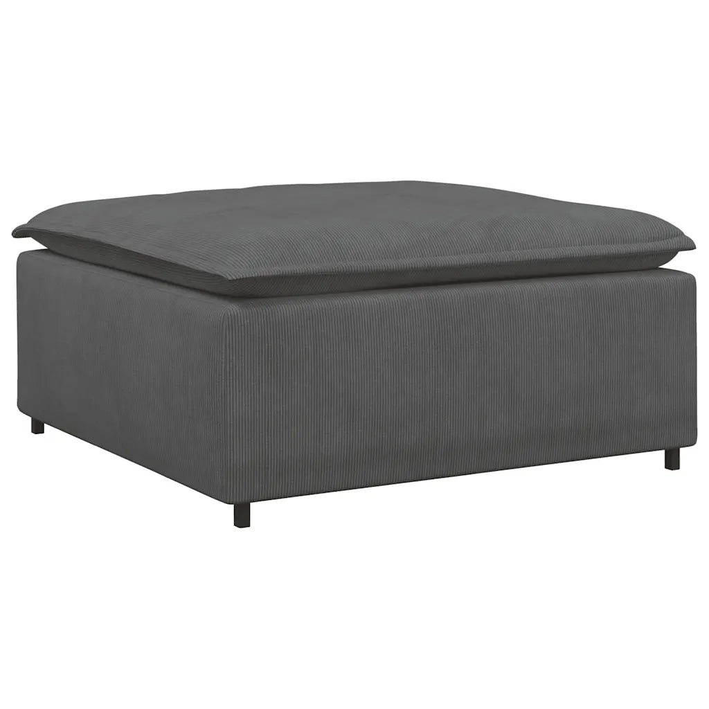 Divano da Giardino-Modulo Poggiapiedi Divano Modulare Grigio Scuro 100x100x48 cm 179748