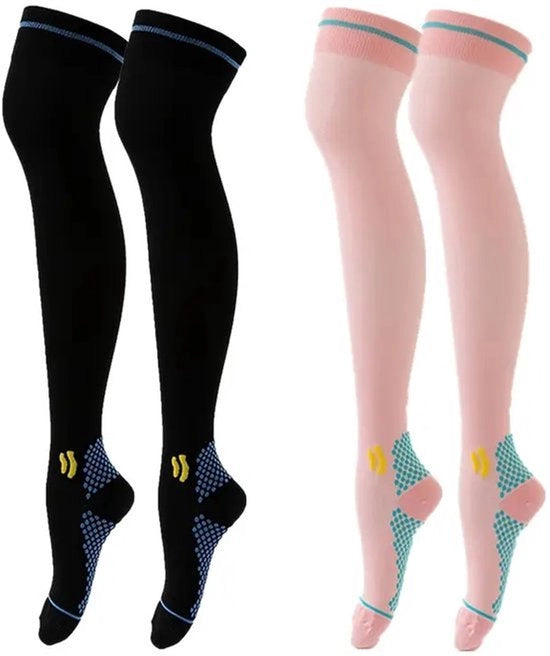 Compressi per donna, calze sportive da ginocchio, caldo per corsa, bicicletta e camminata (36-42 cm)