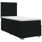 Letto box spring con materasso Nero 100 x 200 cm Tessuto 3454080