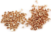 100 set di chiodi da cuoio a doppio capo in oro per fai da te lavorazione del cuoio abbigliamento scarpe borse cinture riparazione decorazione.