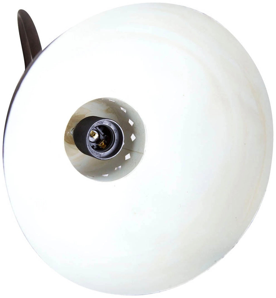 Biscottini Lampada applique a muro elettrificata in ferro battuto finitura ruggine anticata L42xPR22xH42 cm