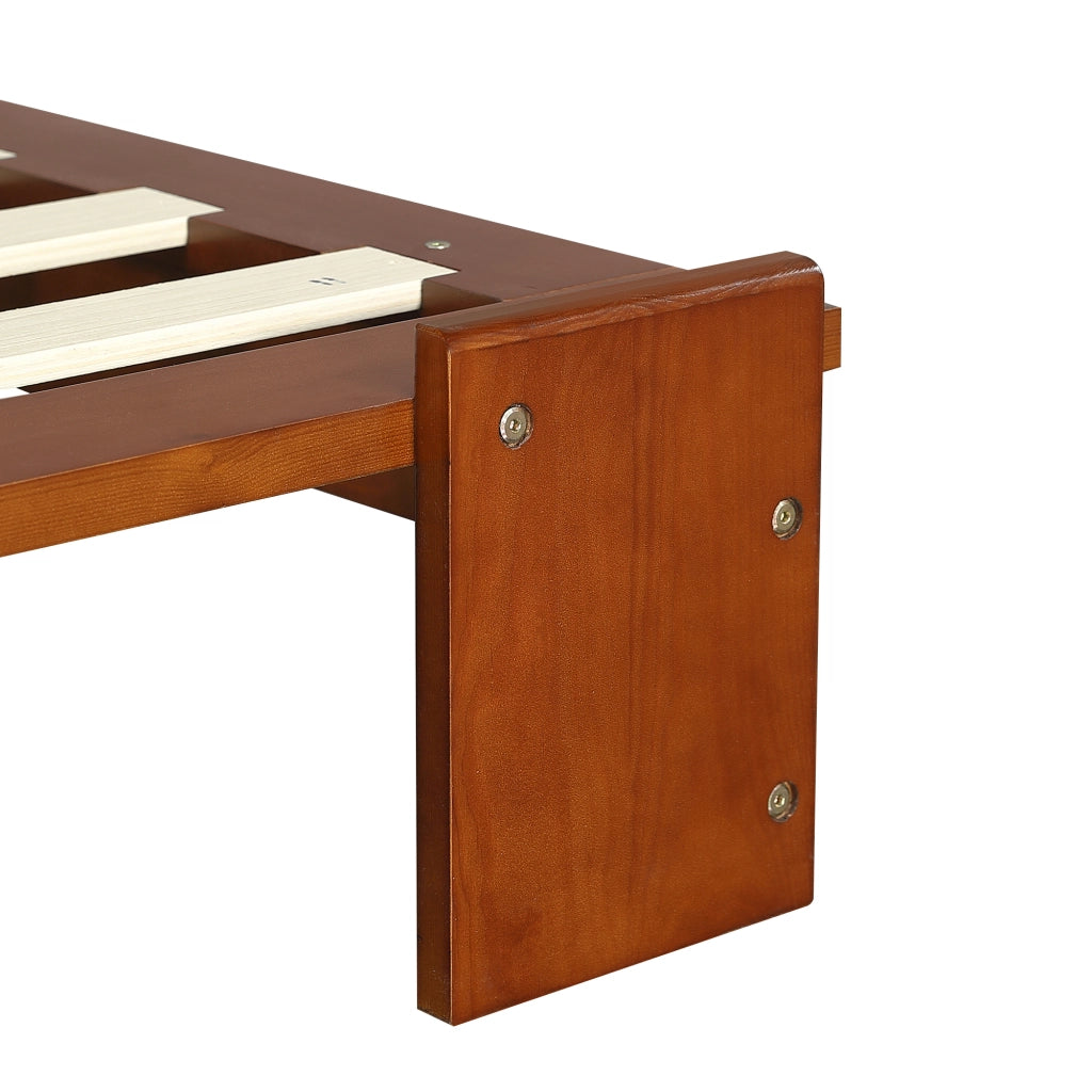 LETTO Imbottito 90x200 cm Marrone con schienale imbottito