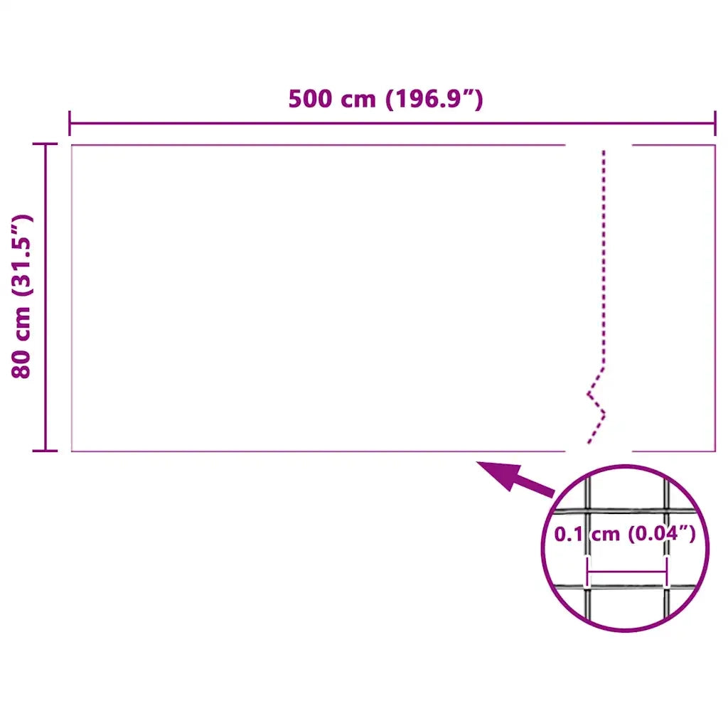 Zanzariera a rete Bianco 80 x 500 cm Fibra di vetro CFW4569890