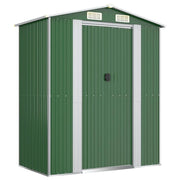 Casetta da giardino cabina ripostiglio casetta da esterno robusta casetta per attrezzi 192 x 108 x 223 cm acciaio zincato verde 02_0022359