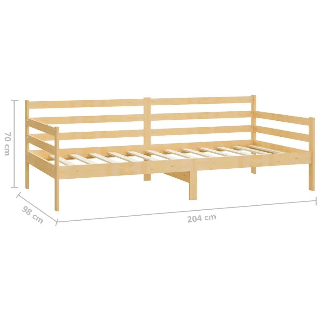 Divano Letto con Materasso 90x200 cm Legno Massello di Pino cod mxl 63685