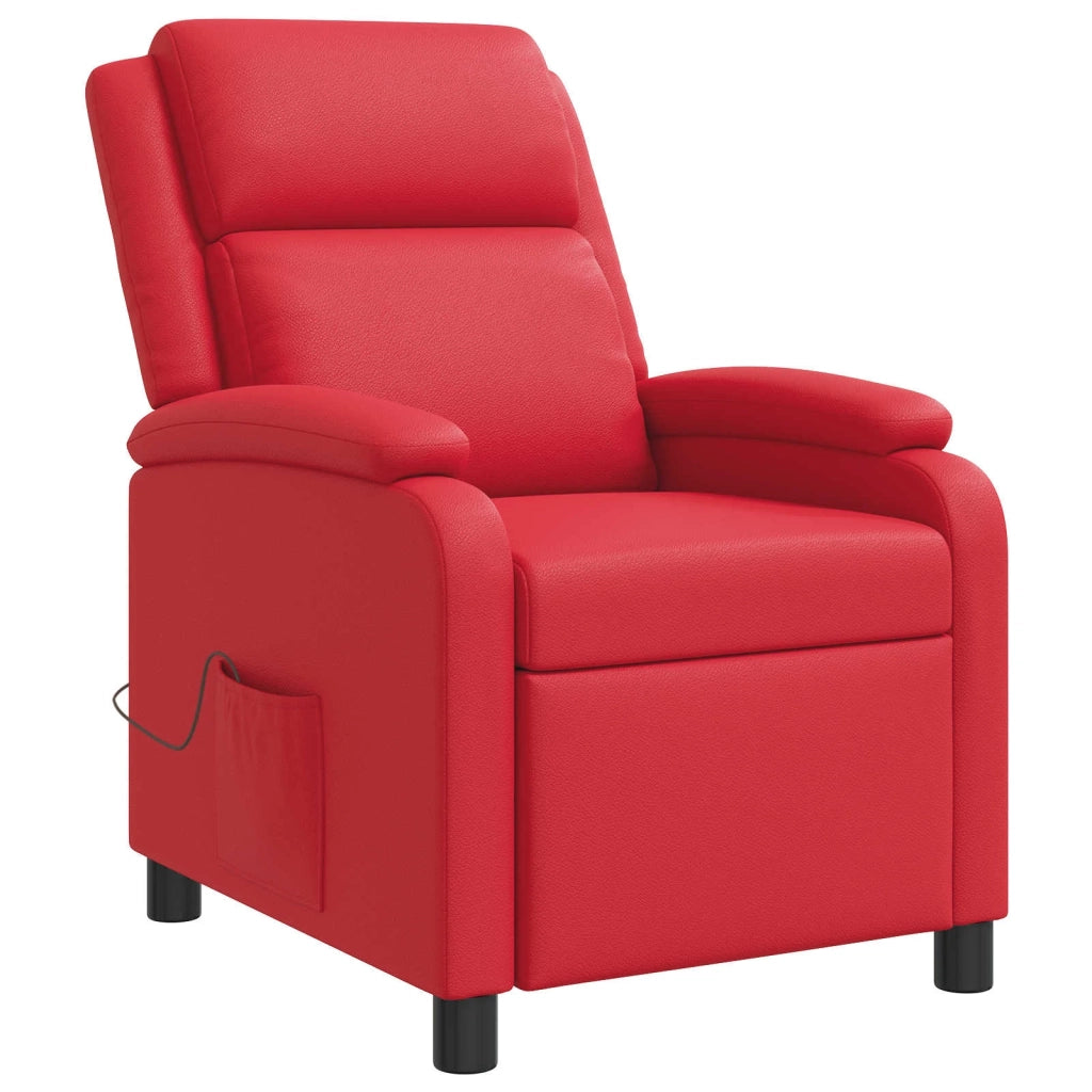 Divano Sedia-Poltrona Massaggiante Rosso Similpelle 365844