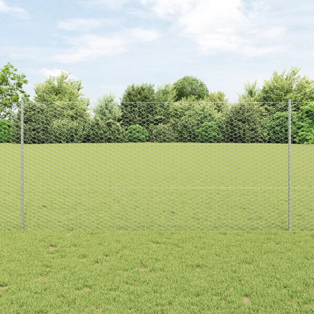 Set di Recinzione da Giardino Set di 2 Acciaio galvanizzato