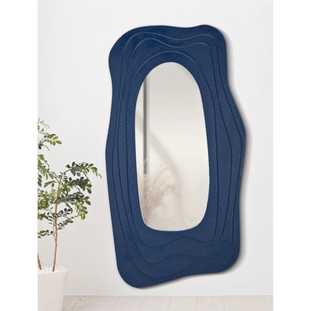 Specchio con Cornice VKH473, Blu, MDF, 90x4x165 cm