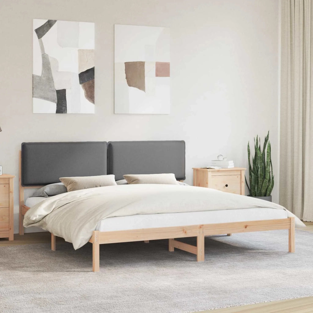 Letto con Testiera Rivestita Grigio scuro 180 x 200 cm 877820