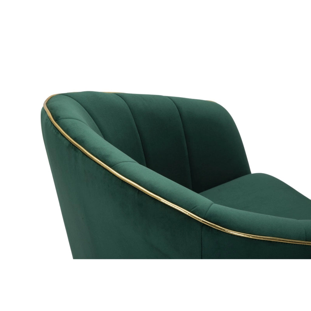 Poltrona VKH319, Verde, Legno, 62x58x78 cm