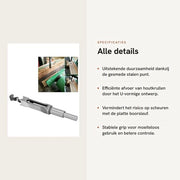 Punta a Hammer per Trapano Quadrato 20mm - Acciaio di Alta Qualità - Scarico a U - Maniglia Universale - Resistente ai Colpi
