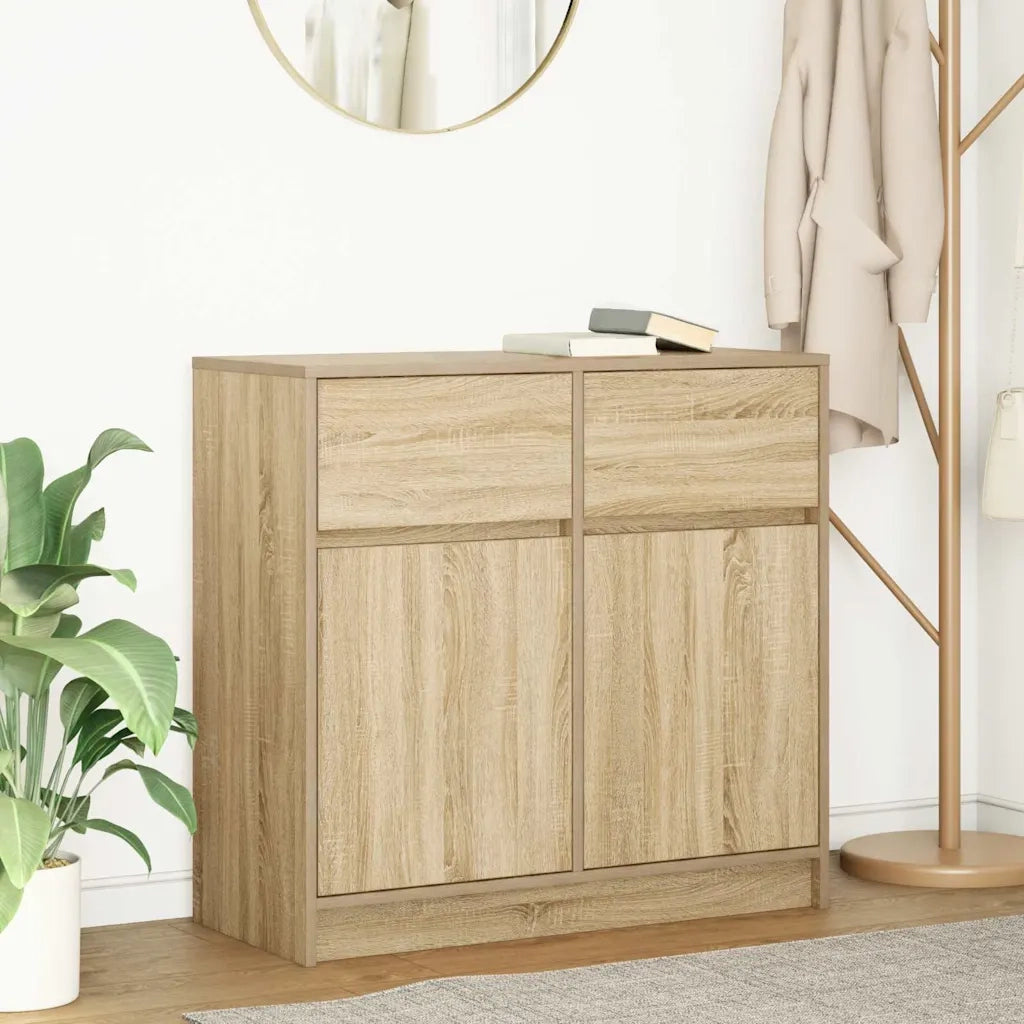 Credenza | Madia | Buffet da pranzo | Armadio da pranzo con Cassetto Rovere Sonoma 80x34x76 cm in Truciolato