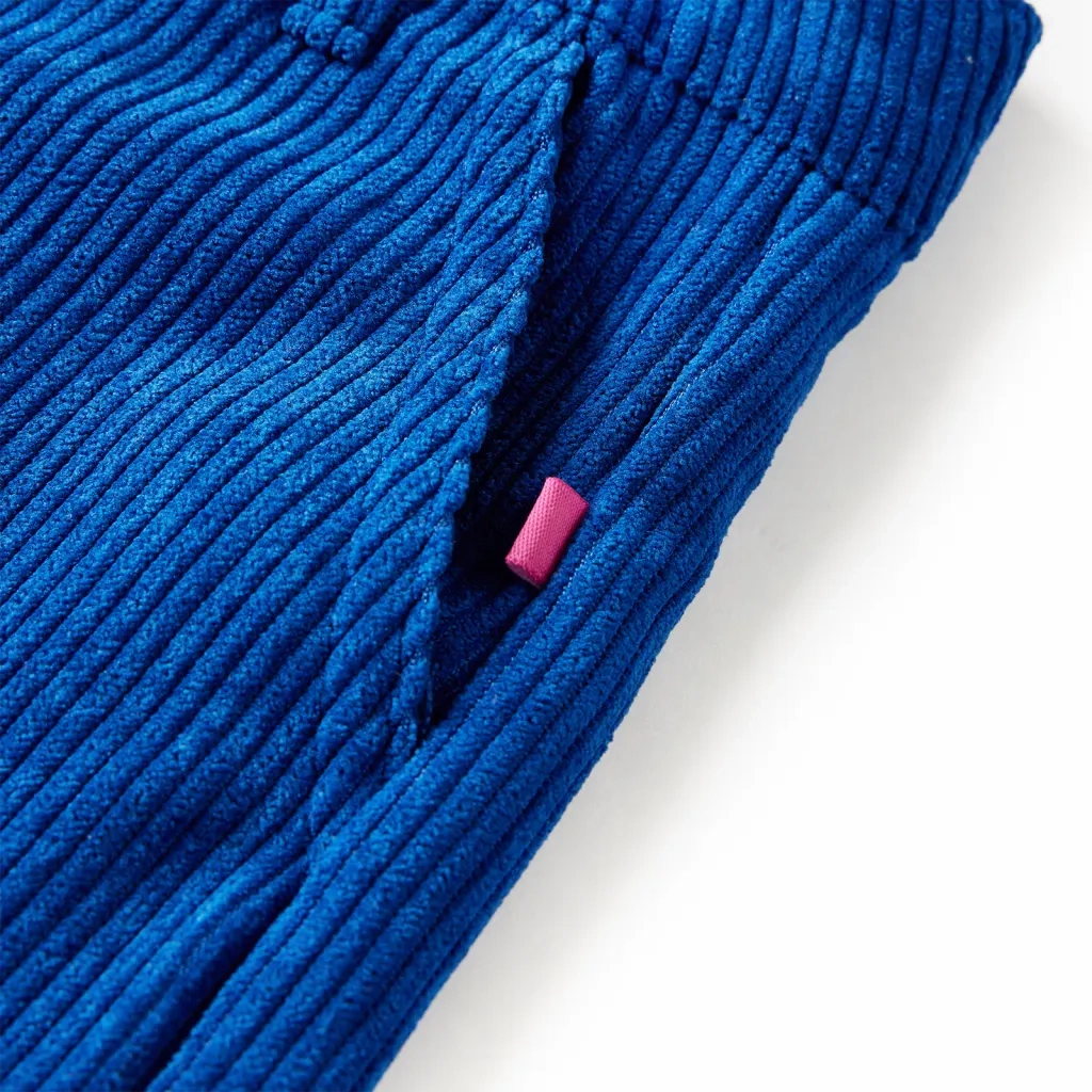 Pantaloni per Bambini in Velluto a Coste Blu Cobalto 104 14420