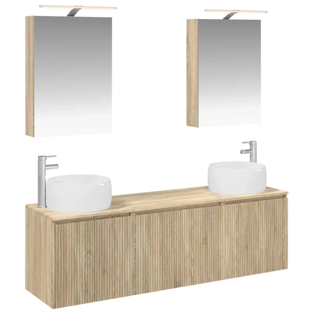 Set di Armadi da Bagno 5 pcs Rovere Sonoma Legno ingegnerizzato 3406513