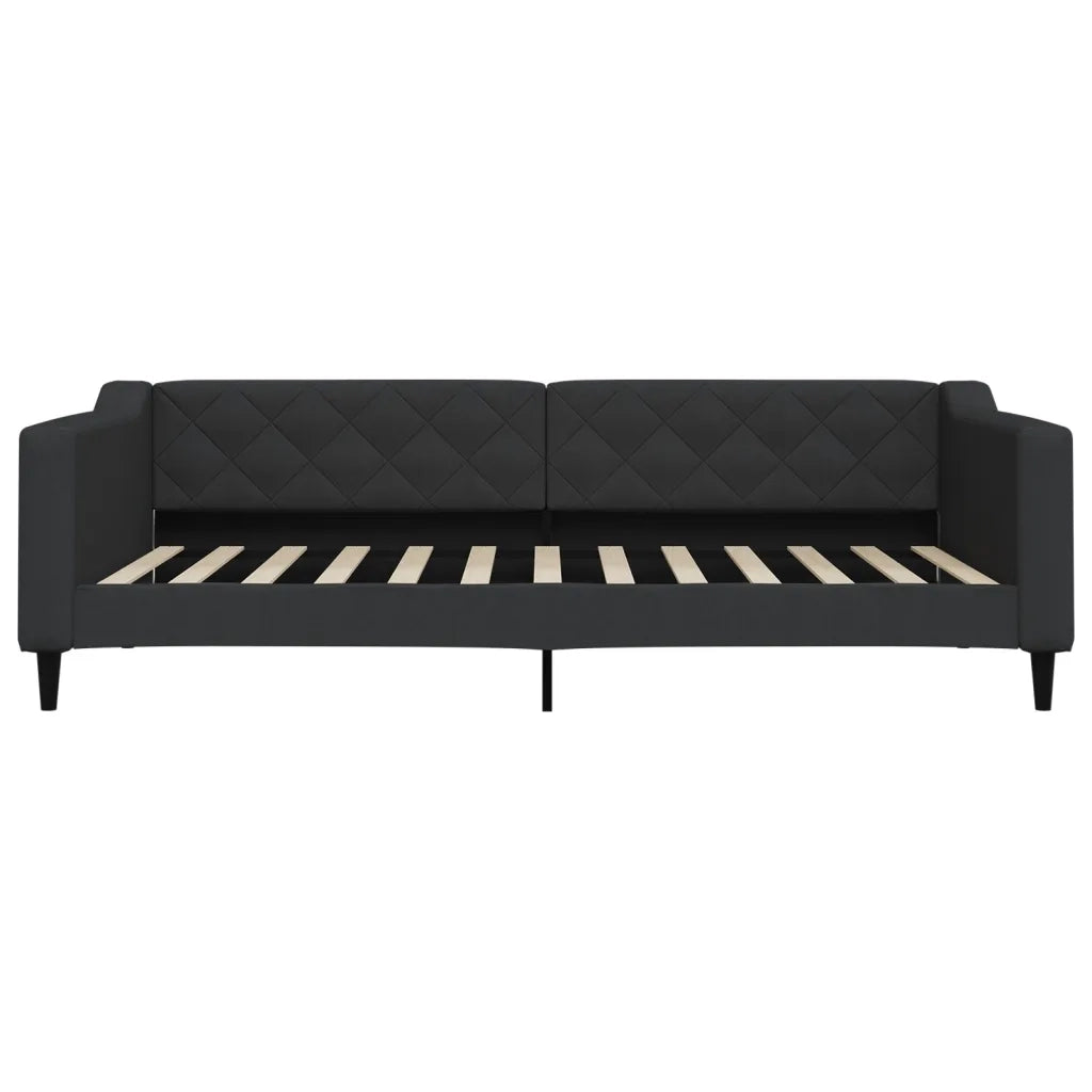 Divano Letto con Letto Estraibile-Sofa Letto-Daybed Nero 100x200 cm in Tessuto 525356