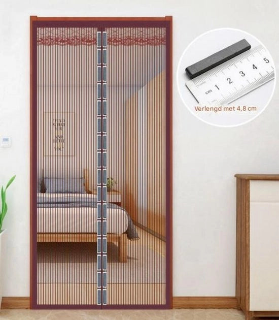 Porta finestra magnetica - 80*210cm - Antizanzare - Senza perforazione necessaria - Adatto per porte in legno, metallo, marmo, inox, piastrelle e altre porte - Porta finestra antizanzare estivo - Tendalino di separazione con cinturino adesivo