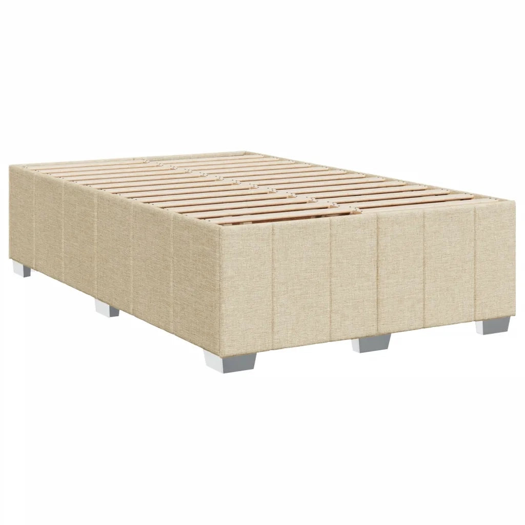 Giroletto a Molle con Materasso Crema 120x200 cm in Tessuto 3289347