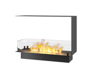 Camino a Bioetanolo da Incasso 80x30x60 cm Infire U800 Slim Nero