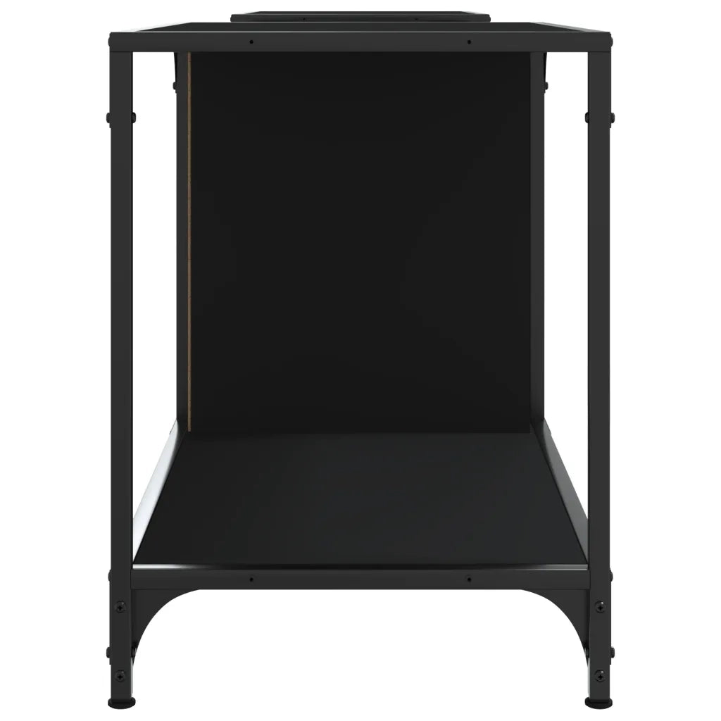 Mobile Porta TV Nero 203x37x50 cm in Legno Multistrato 837607