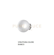 APPLIQUE BIANCO 1 LUCE VETRO BIANCO FOG 1184BI-A-BF
