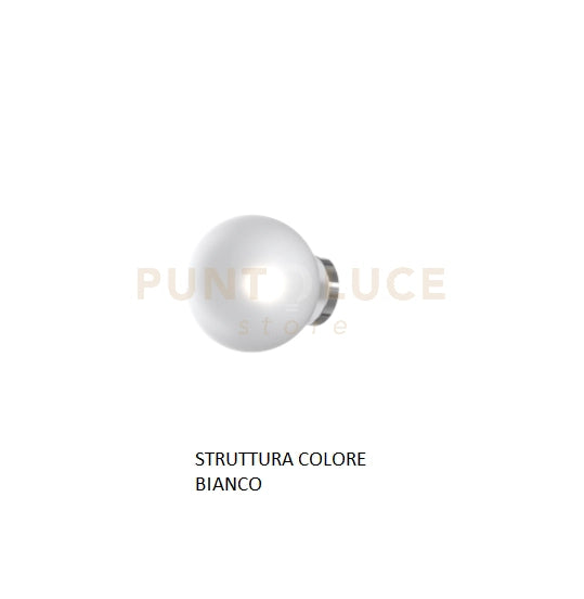 APPLIQUE BIANCO 1 LUCE VETRO BIANCO FOG 1184BI-A-BF
