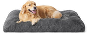Letto Fluffino per Cani Grandi - 121x76x8 cm, Letto per Cani Grandi Lavabile, Fondoscala Antiscivolo, Grigio Scuro
