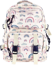 Zaino leggero per ragazze e ragazzi adolescenti, zaino per scuola, zaino da viaggio casuale 15 pollici zaino per laptop, impermeabile zaino per college (arcobaleno)