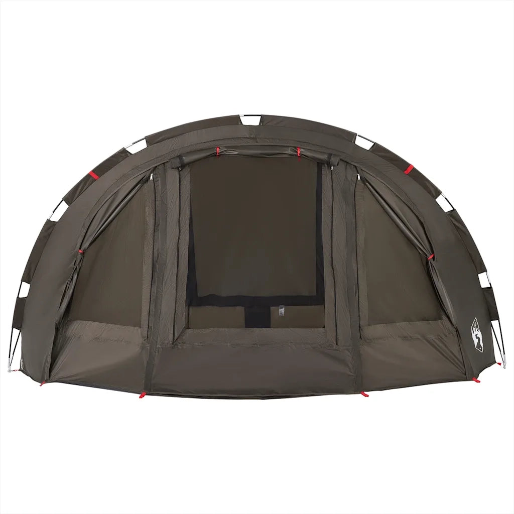 Tenda da Pesca per 4 Persone-Tenda da campeggio Marrone Impermeabile 554659