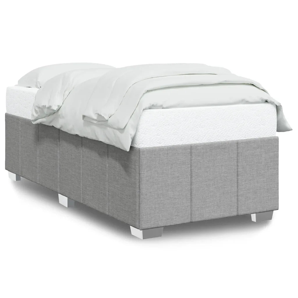 Letto singolo | Letto per adulti | Giroletto senza Materasso Grigio Chiaro 100x200 cm Tessuto