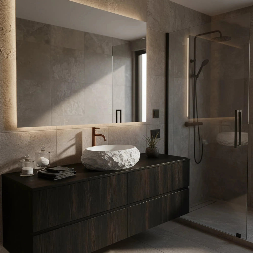 Lavabo Da Appoggio Rea Mika Ivory