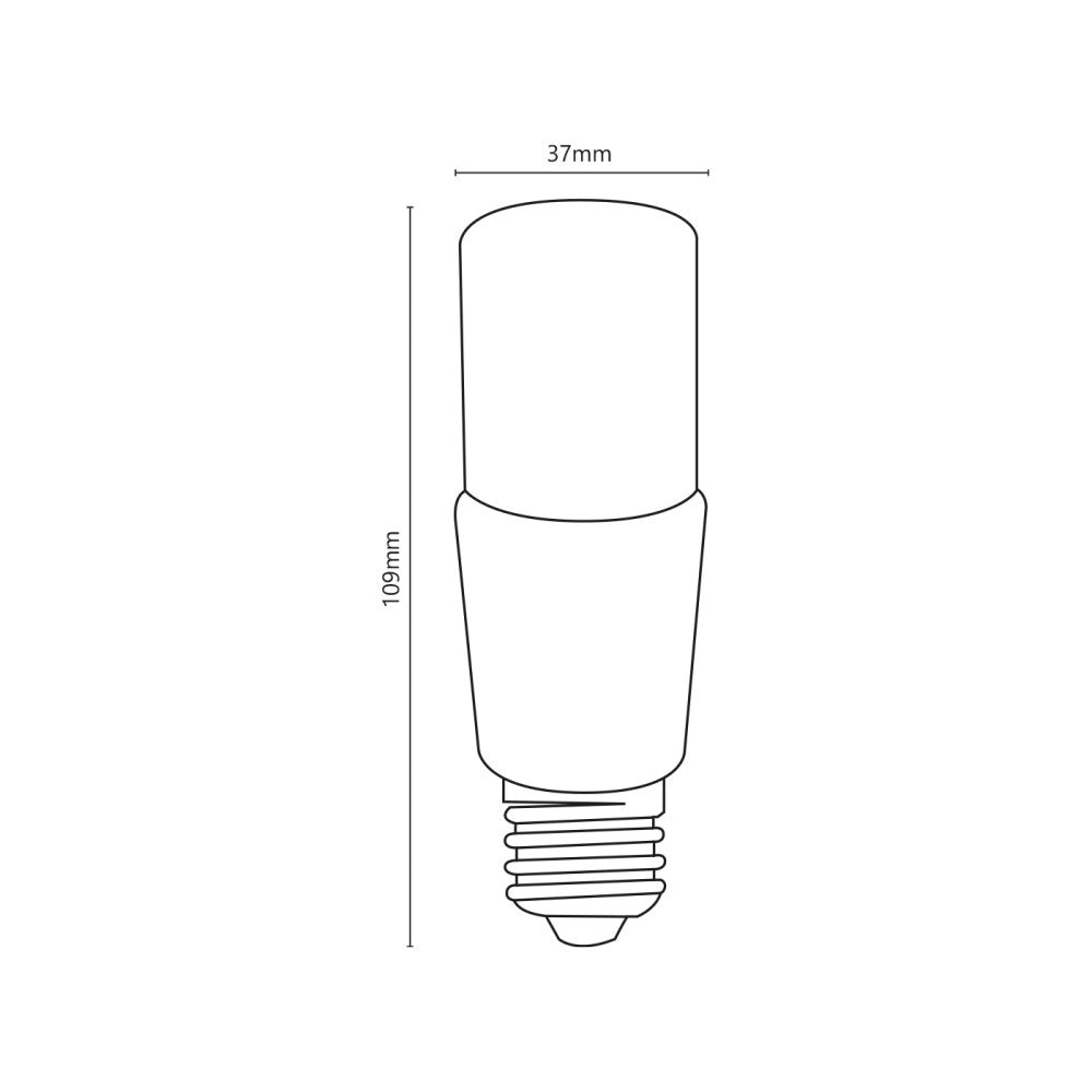 Alca power t37 9w 220v 800lm 4000k e27 lampadina tubolare a led