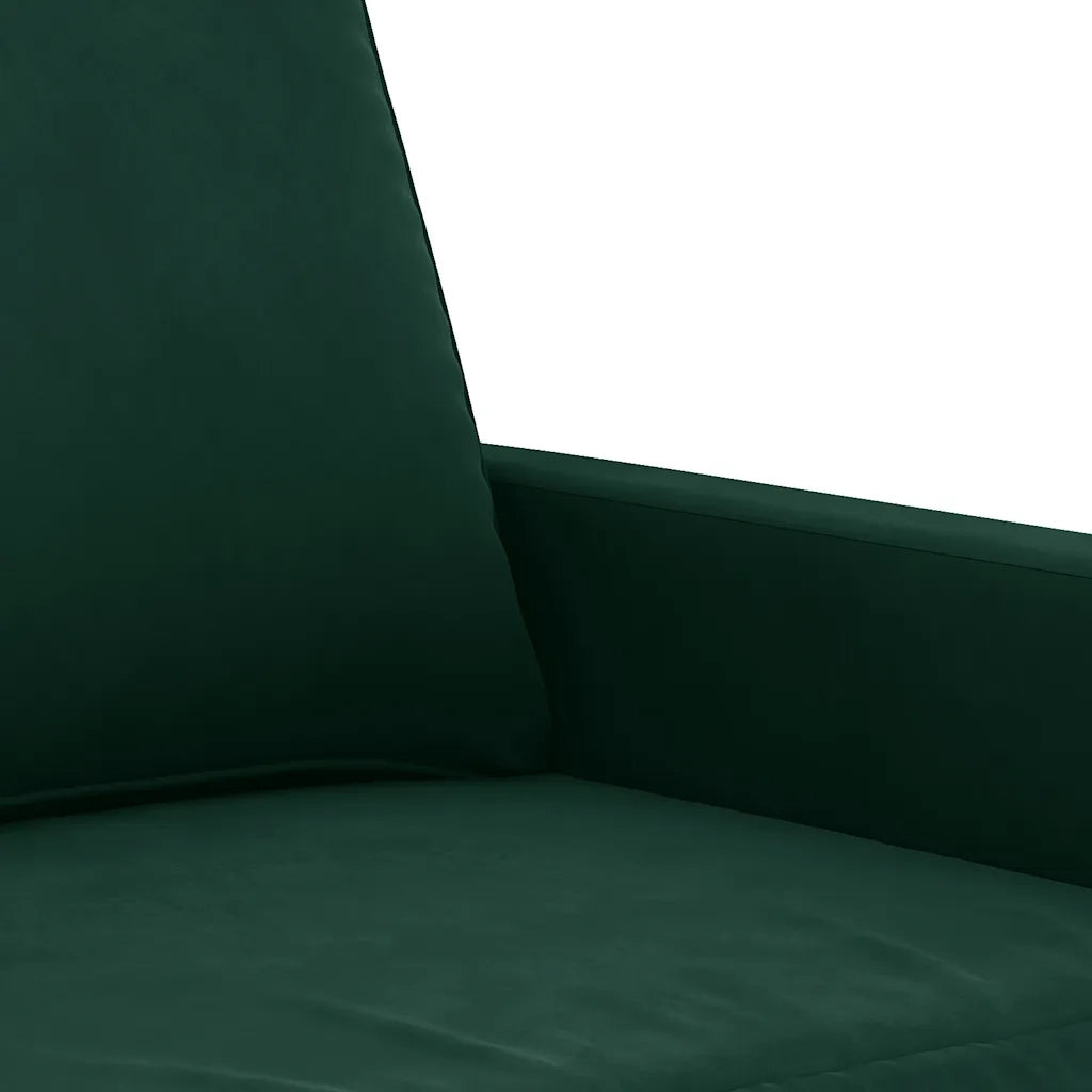Divano a 2 Posti Verde Scuro 120 cm in Velluto 359191